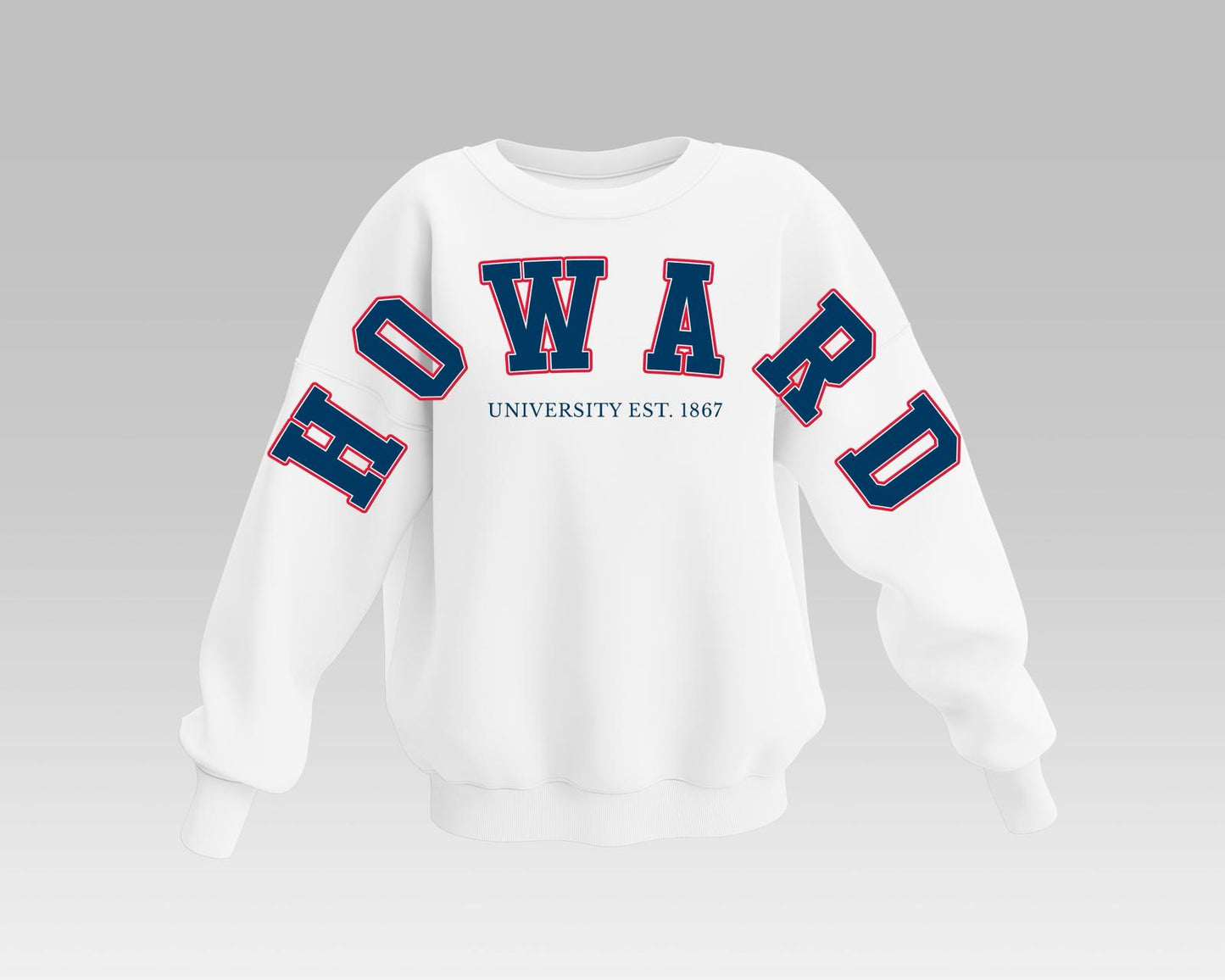 WHITE HOWARD BADDIE FULL SWEATSHIRT